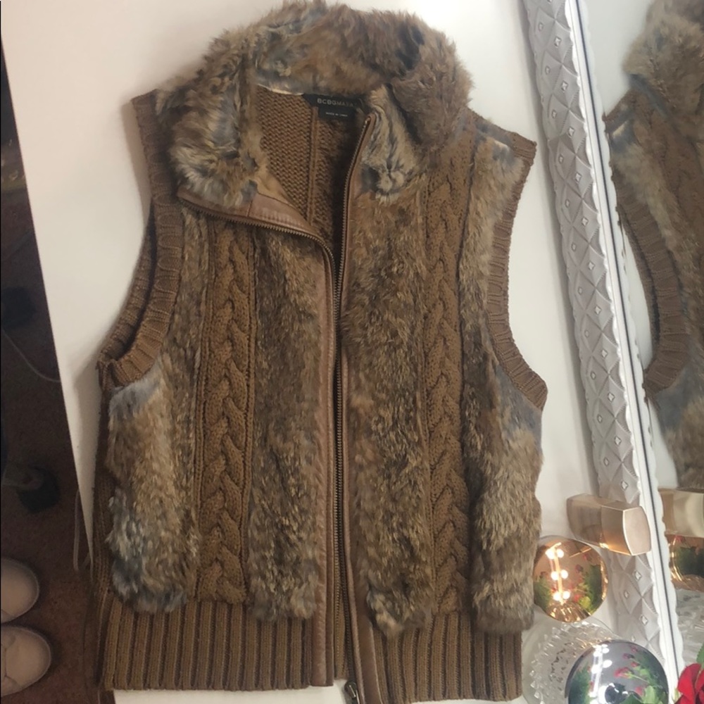 BCBG Fur Vest